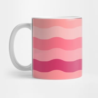 Retro Wavy Lines - Pink Orange Mug